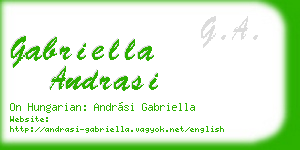 gabriella andrasi business card